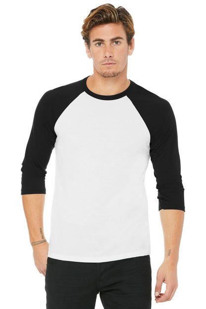 BELLA+CANVAS ? Unisex 3/4-Sleeve Baseball Tee. BC3200
