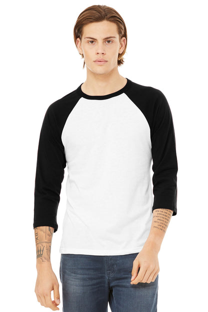 BELLA+CANVAS ® Unisex 3/4-Sleeve Baseball Tee