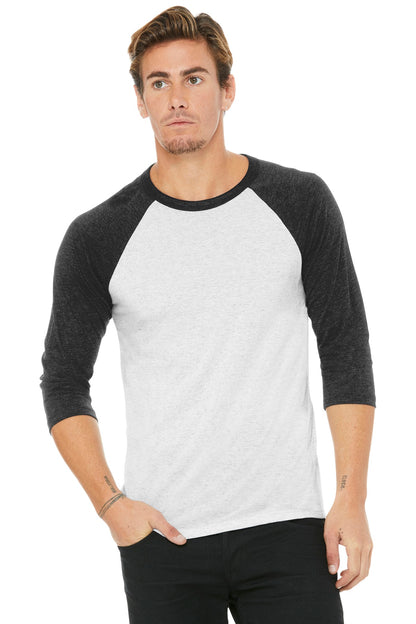 BELLA+CANVAS ? Unisex 3/4-Sleeve Baseball Tee. BC3200