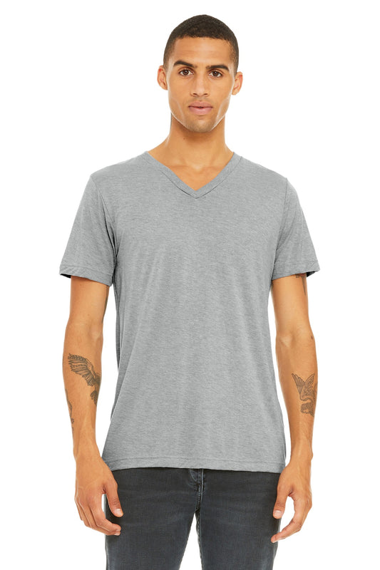 BELLA+CANVAS ? Unisex Triblend Short Sleeve V-Neck Te.
