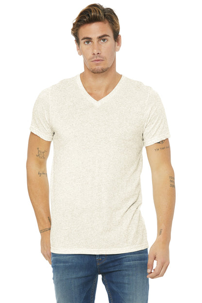 BELLA+CANVAS ? Unisex Triblend Short Sleeve V-Neck Te.