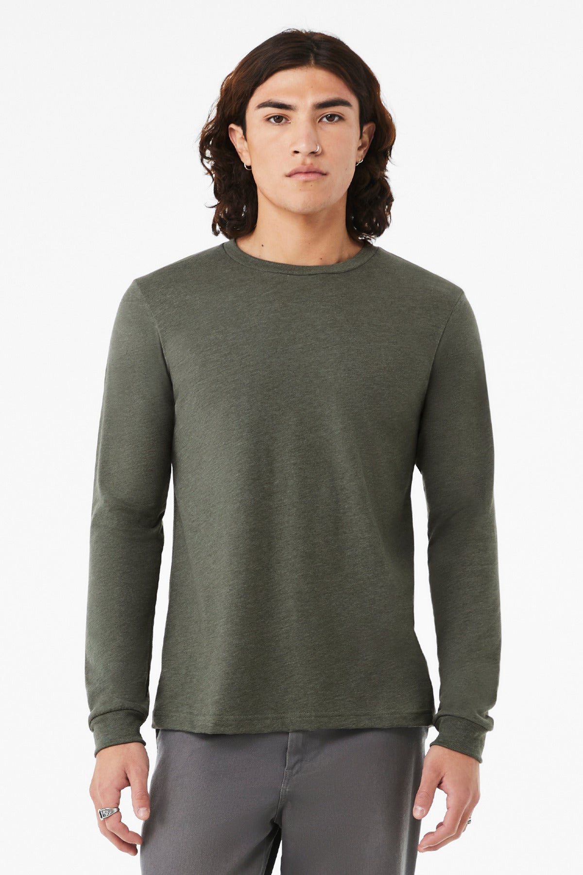 BELLA+CANVAS? Unisex Heather CVC Long Sleeve Tee BC3501