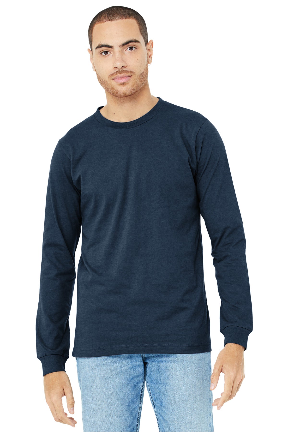 BELLA+CANVAS? Unisex Heather CVC Long Sleeve Tee BC3501