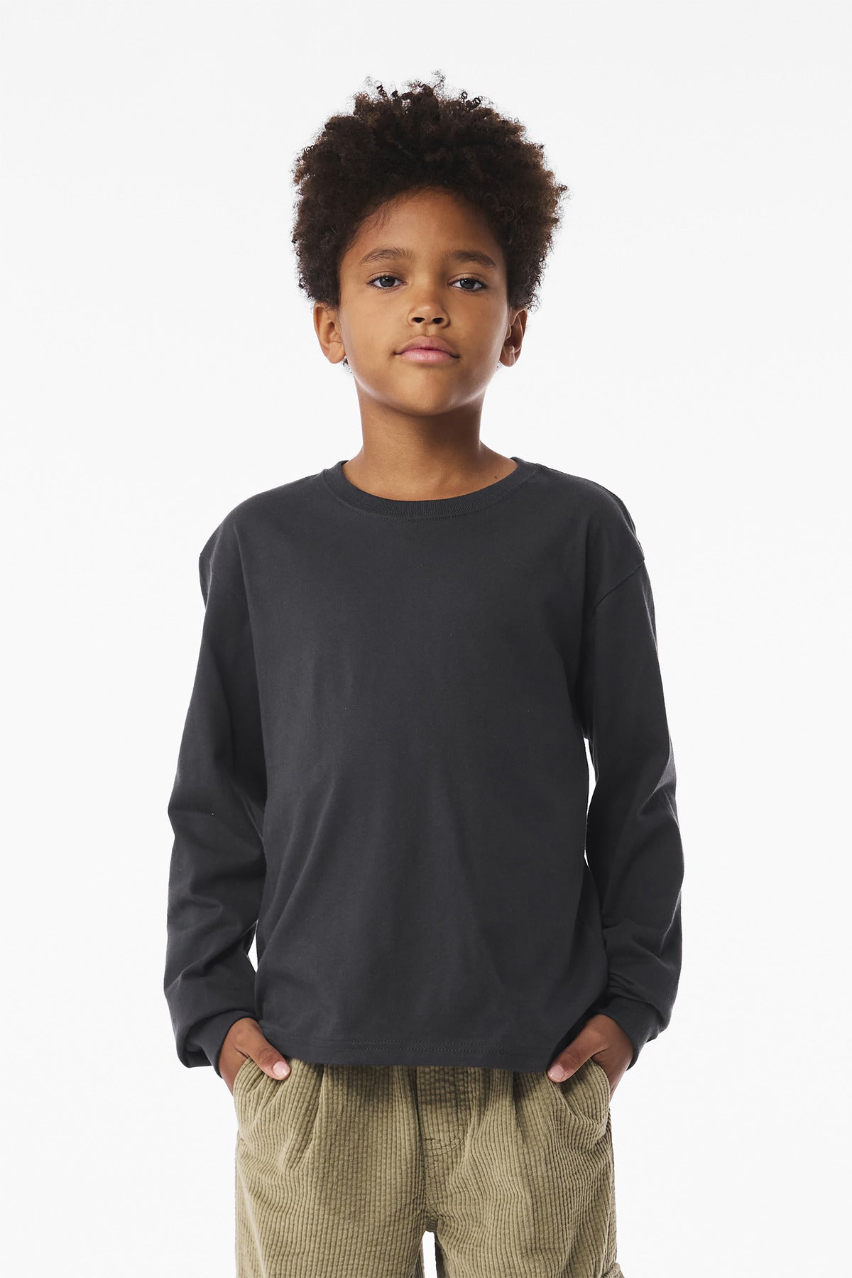 BELLA+CANVAS? Youth 6-Ounce Heavyweight Long Sleeve Tee