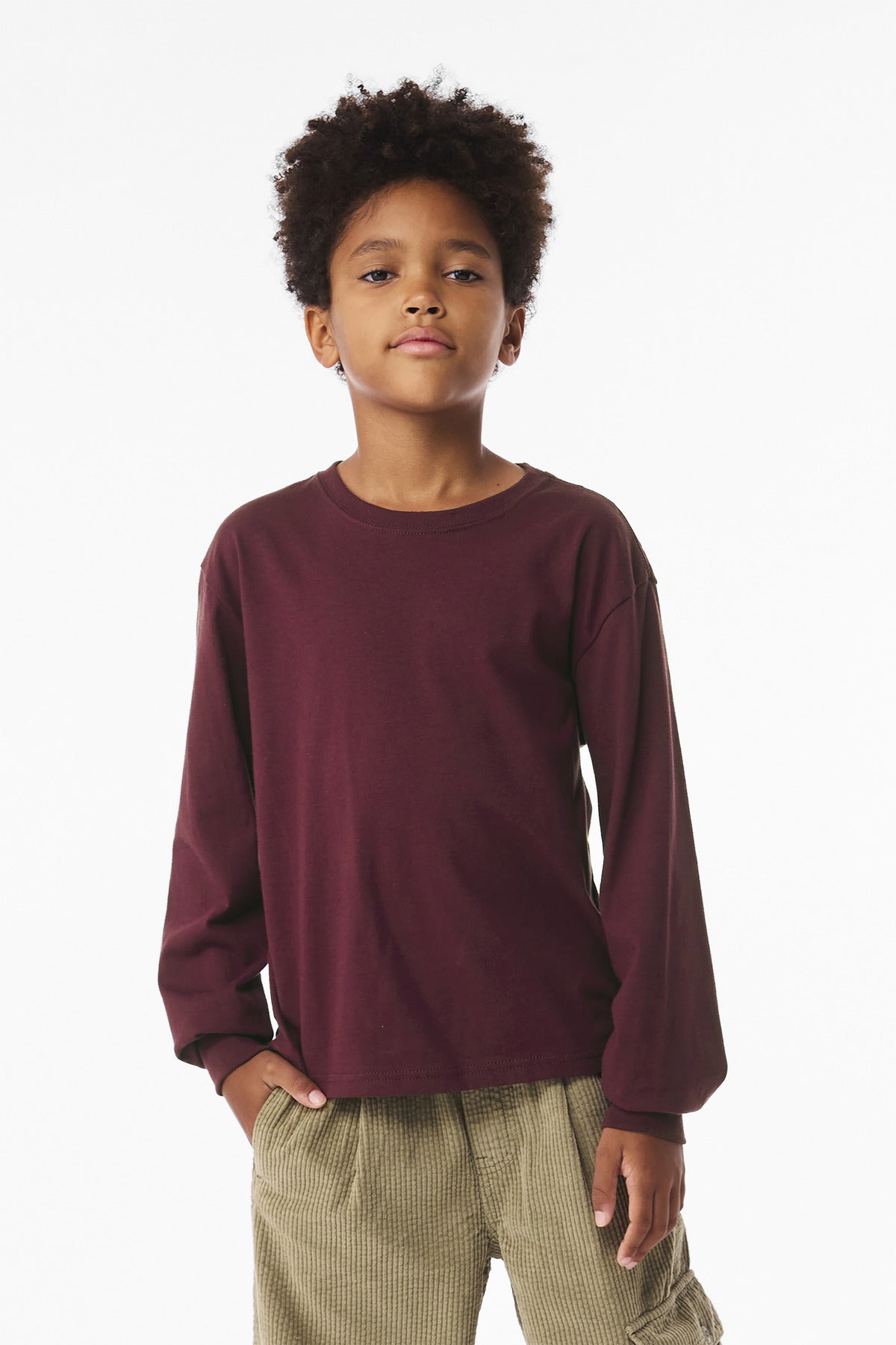 BELLA+CANVAS? Youth 6-Ounce Heavyweight Long Sleeve Tee