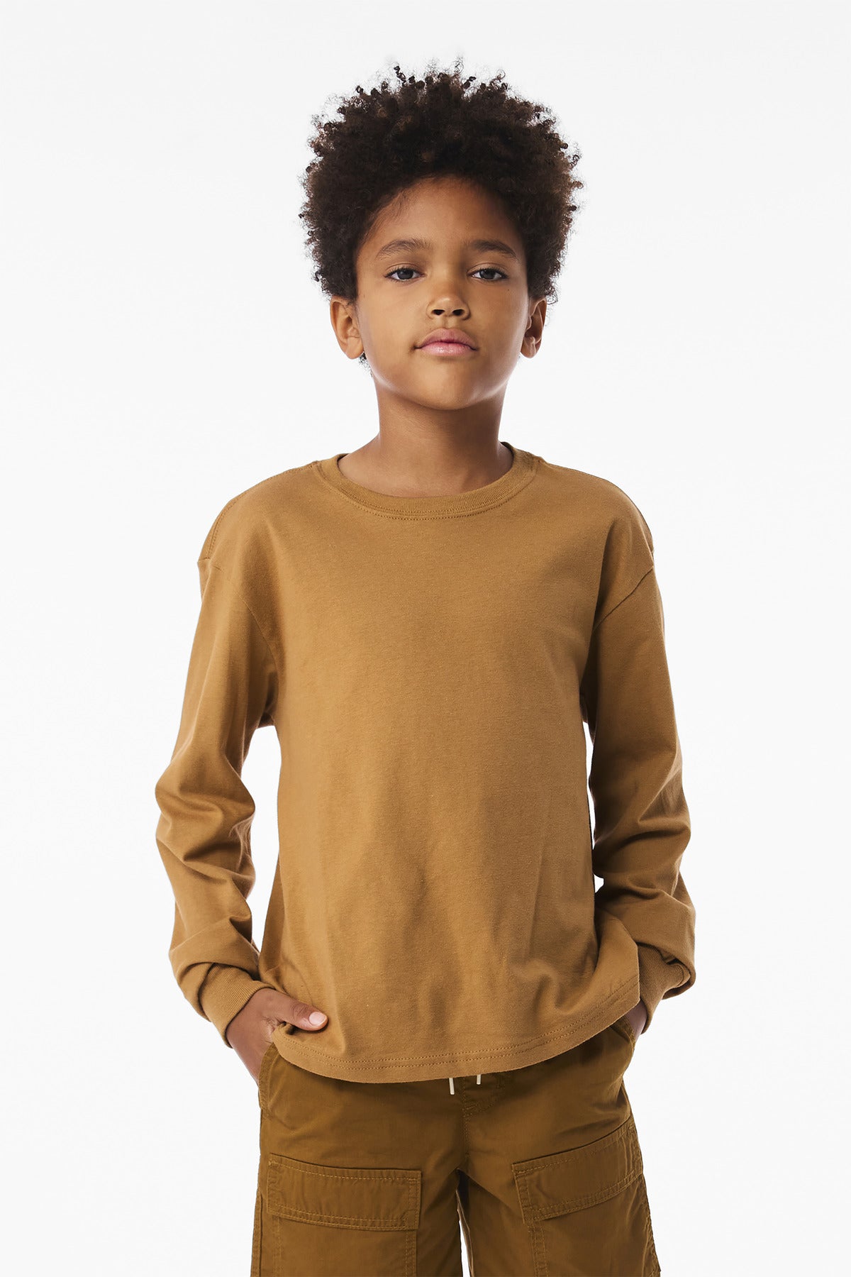 BELLA+CANVAS? Youth 6-Ounce Heavyweight Long Sleeve Tee