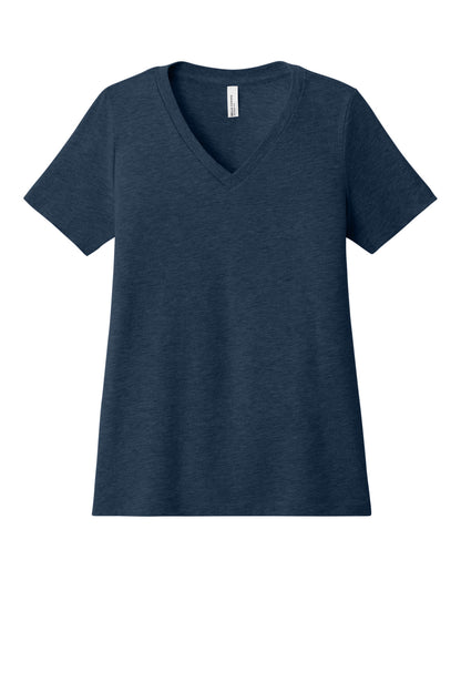 BELLA+CANVAS® Women's Relaxed Heather CVC V-Neck Tee