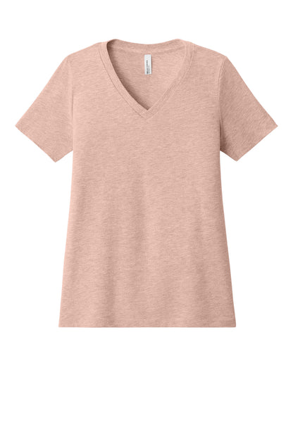BELLA+CANVAS® Women's Relaxed Heather CVC V-Neck Tee