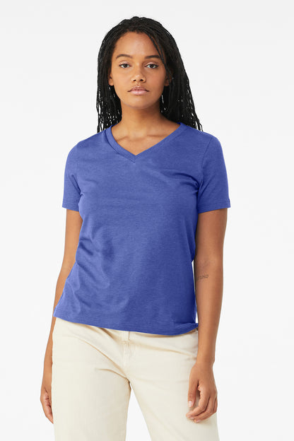 BELLA+CANVAS® Women's Relaxed Heather CVC V-Neck Tee