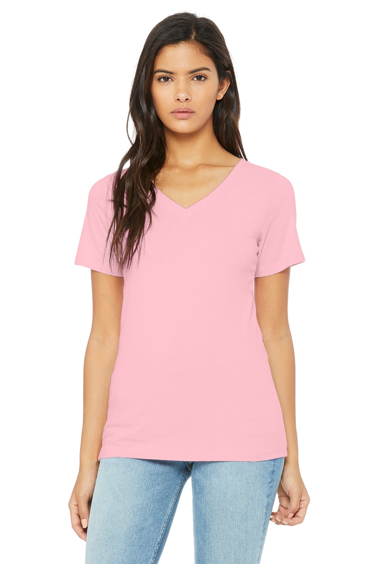 BELLA+CANVAS ? Women's Relaxed Jersey Short Sleeve V-Ne
