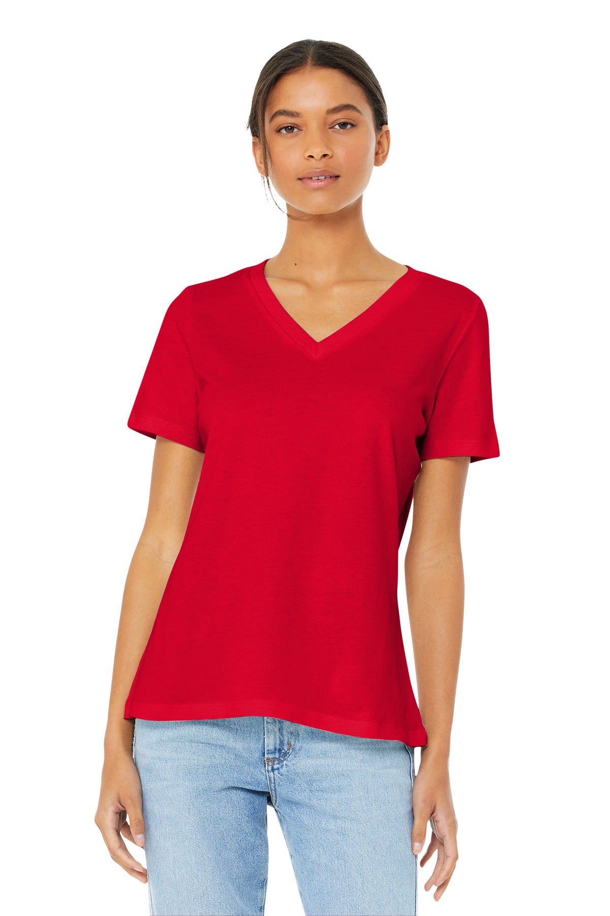 BELLA+CANVAS ? Women's Relaxed Jersey Short Sleeve V-Ne