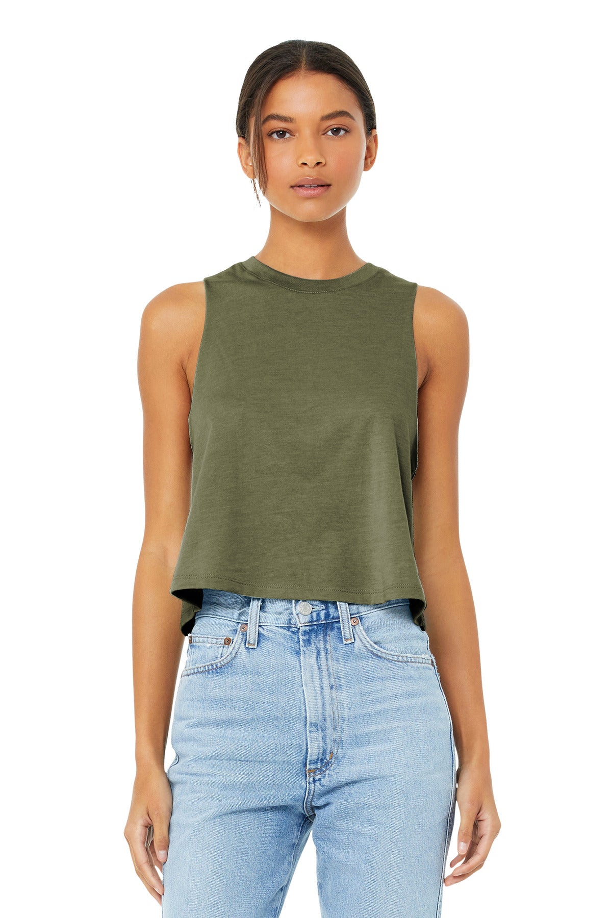 BELLA+CANVAS ? Women's Racerback Cropped Tank. BC6682