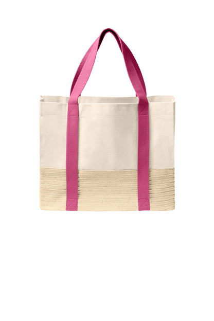 Port Authority® Straw Market Tote