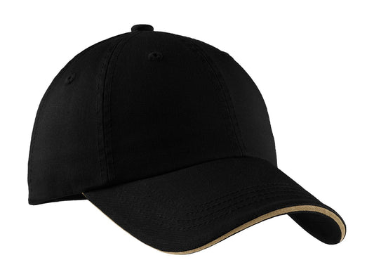 Port Authority? Sandwich Bill Cap with Striped Closure.