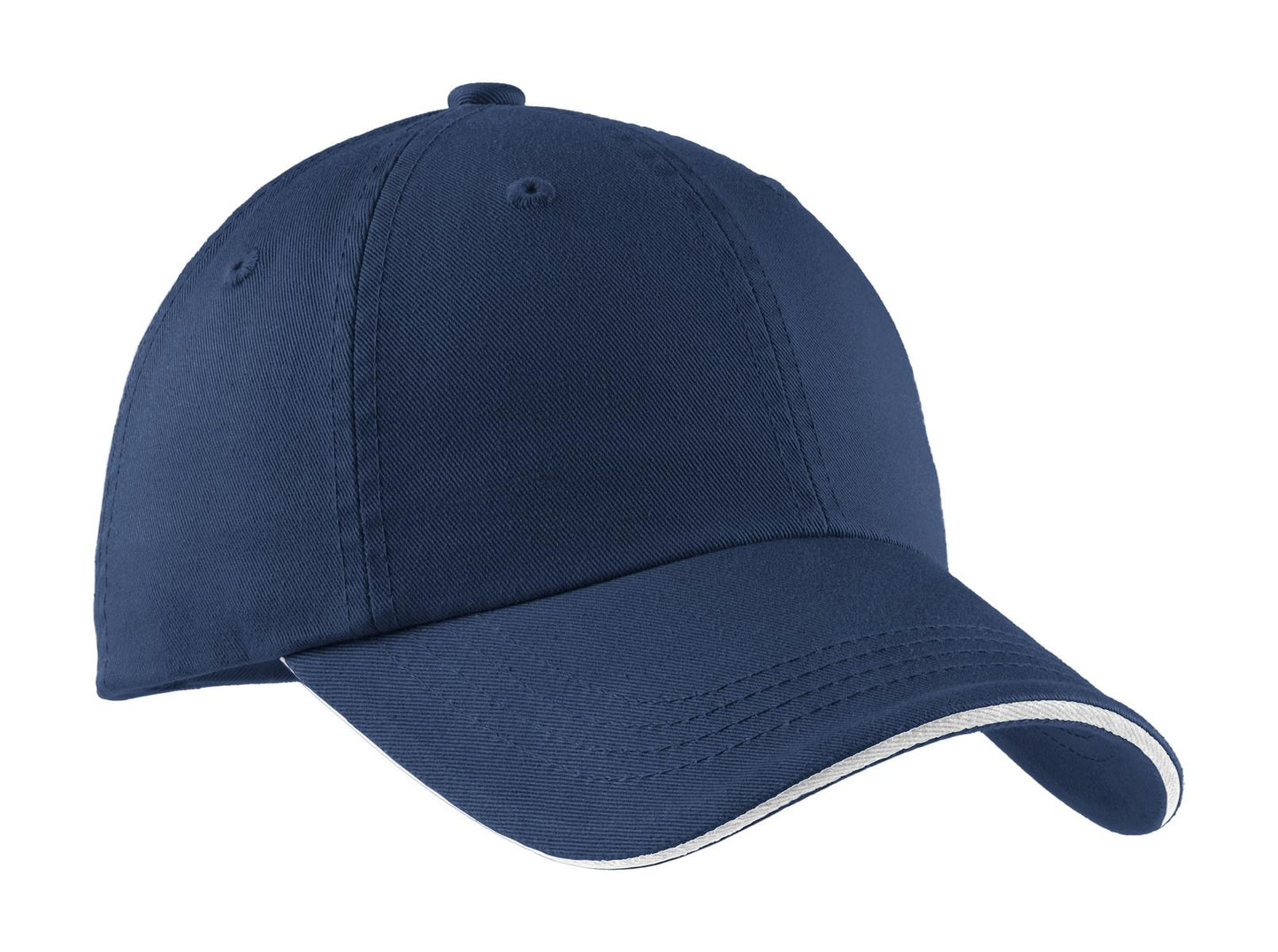 Port Authority? Sandwich Bill Cap with Striped Closure.