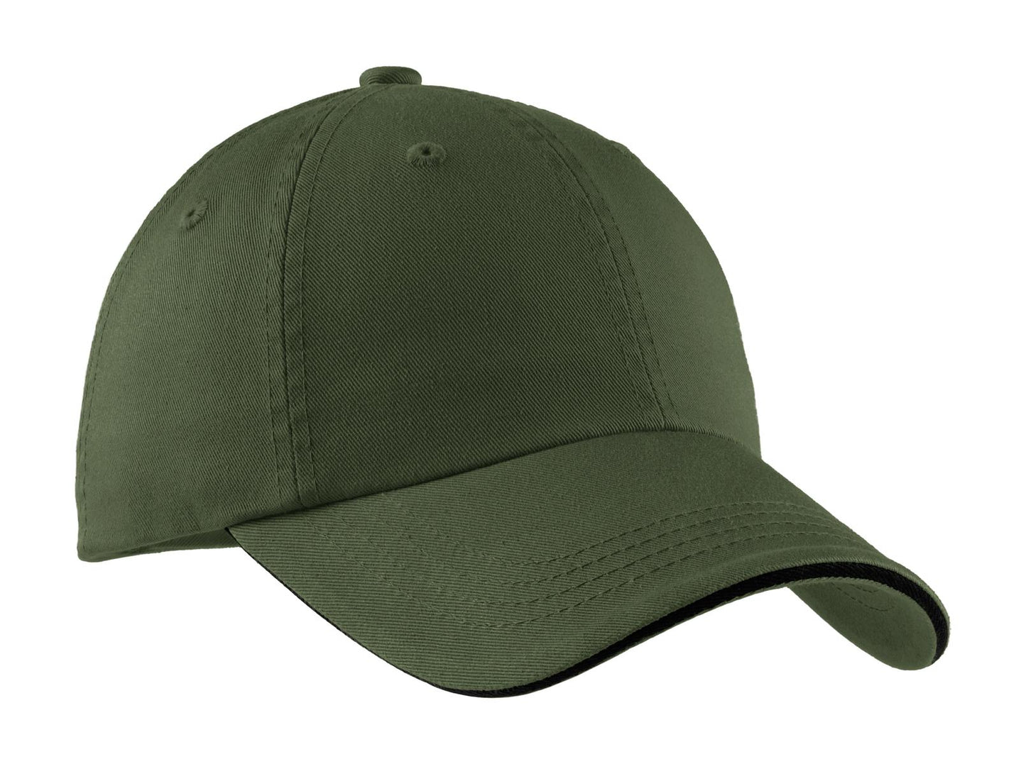 Port Authority? Sandwich Bill Cap with Striped Closure.