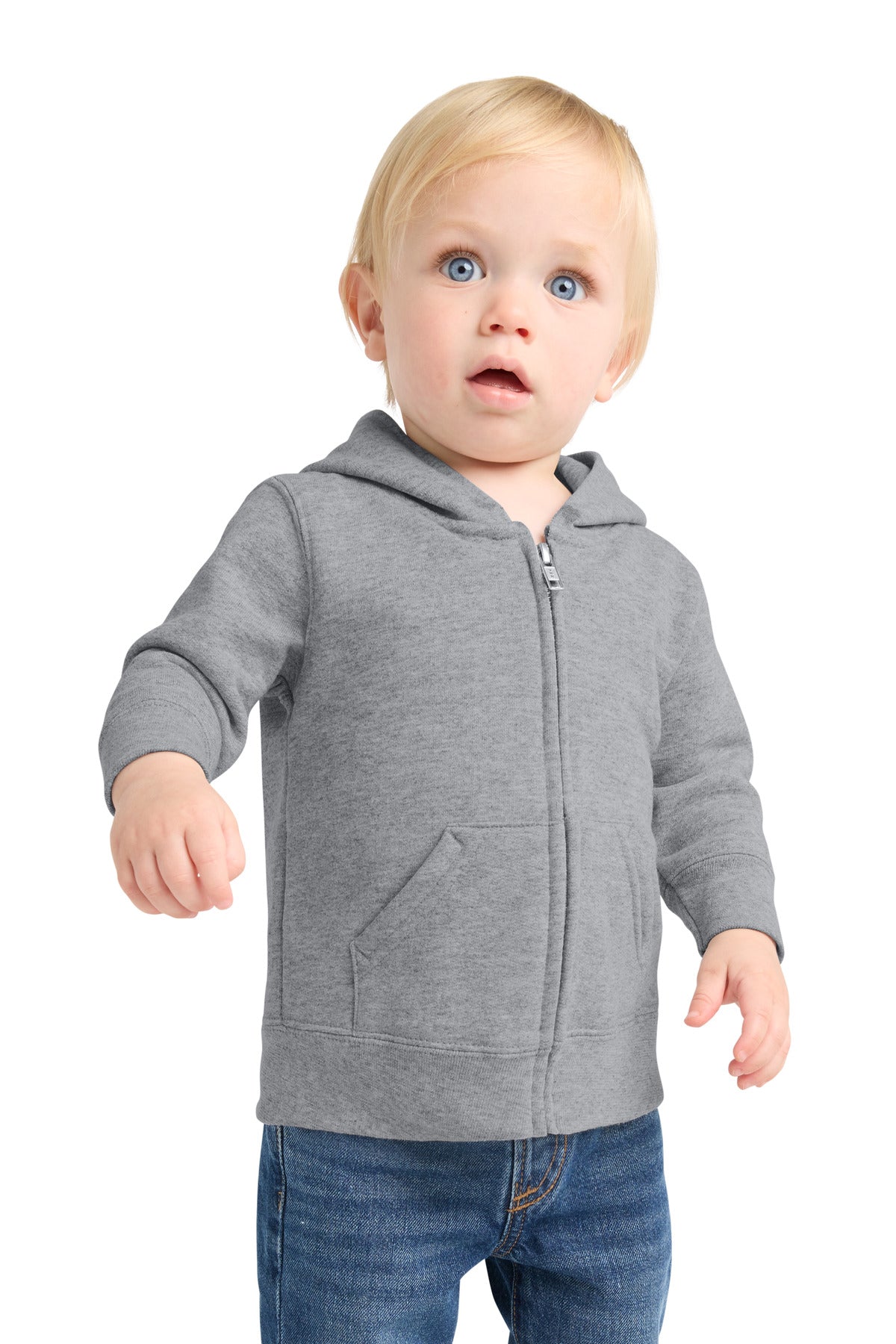 Port & Co™ Infant Core Fleece Full-Zip Hooded Sweatshirt