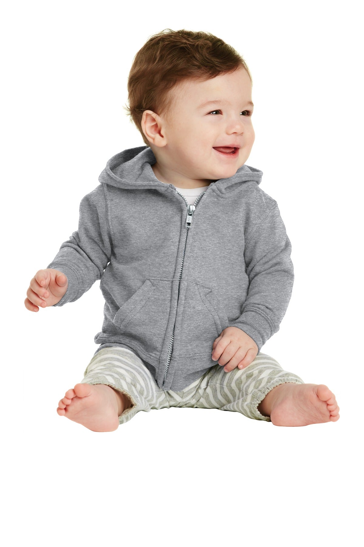 Port & Company? Infant Core Fleece Full-Zip Hooded Swea