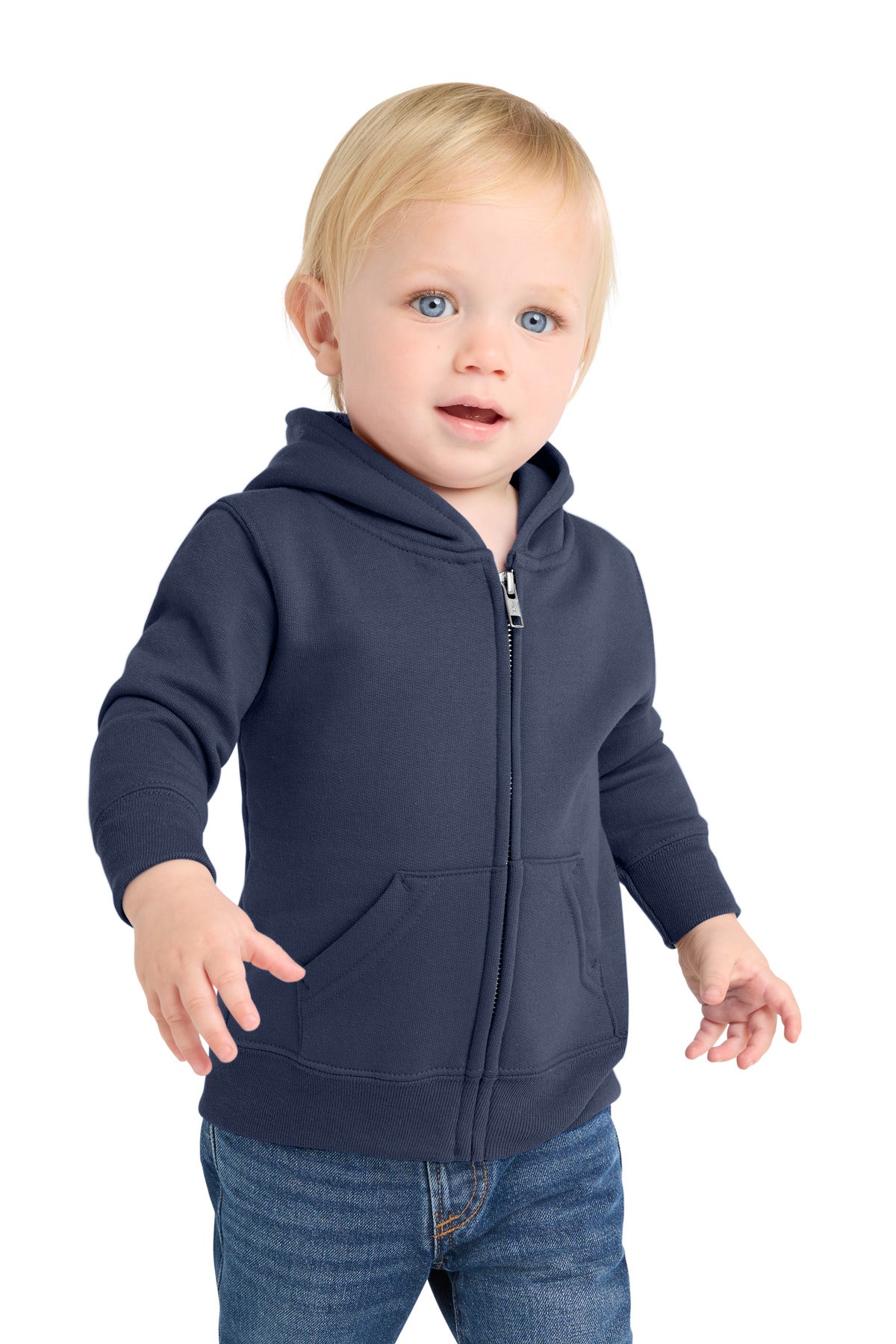 Port & Co™ Infant Core Fleece Full-Zip Hooded Sweatshirt