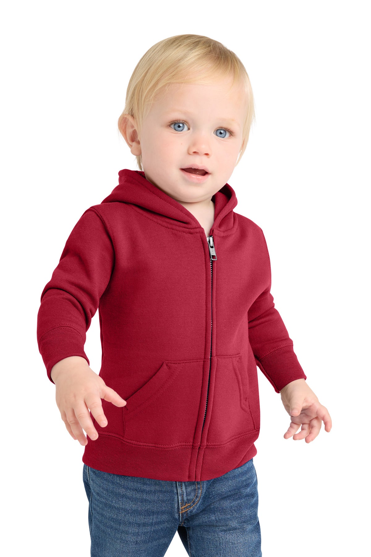 Port & Co™ Infant Core Fleece Full-Zip Hooded Sweatshirt