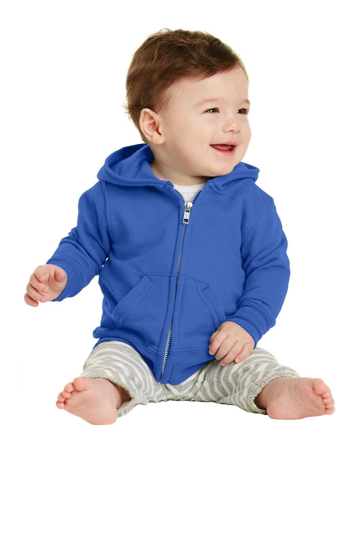 Port & Company? Infant Core Fleece Full-Zip Hooded Swea