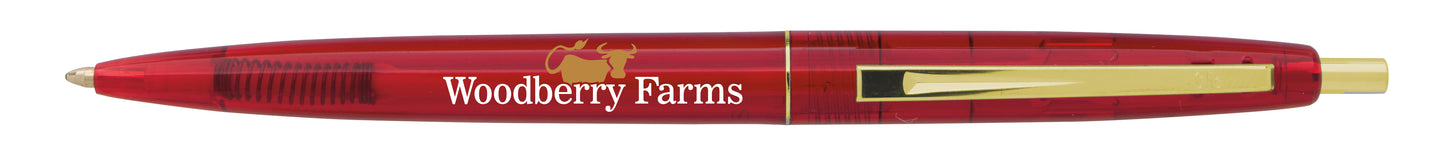 Classic Collection Clear Clics Gold Pen-CLCLG