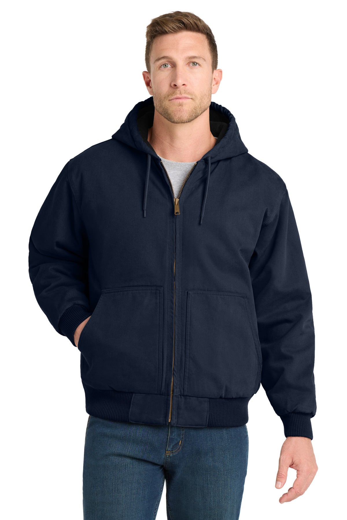 CornerStone® Washed Duck Cloth Insulated Hooded Work Jacket