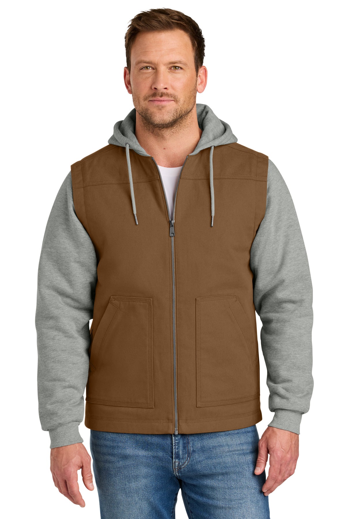 CornerStone® Duck Fleece Full-Zip Hooded Jacket
