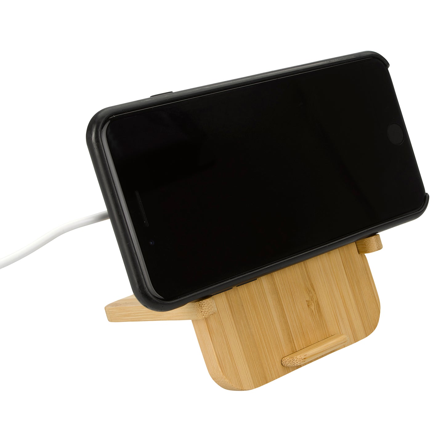 Bamboo 10W Wireless Charger with Phone Holder-CTEK064