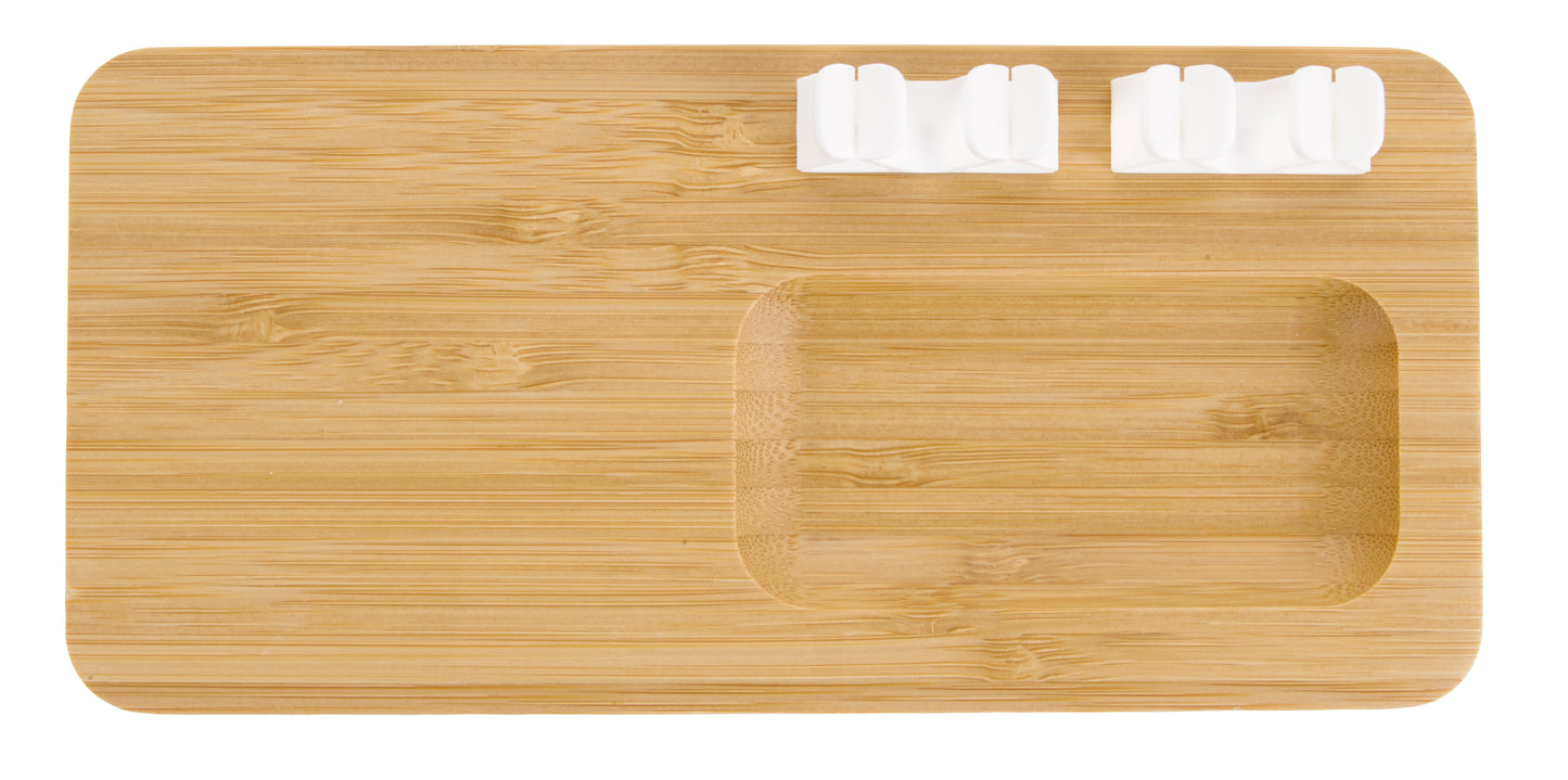 Bamboo 10W Wireless Charging Pad with Cable Organizer-CTEK065