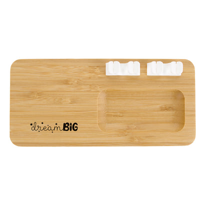 Bamboo 10W Wireless Charging Pad with Cable Organizer-CTEK065