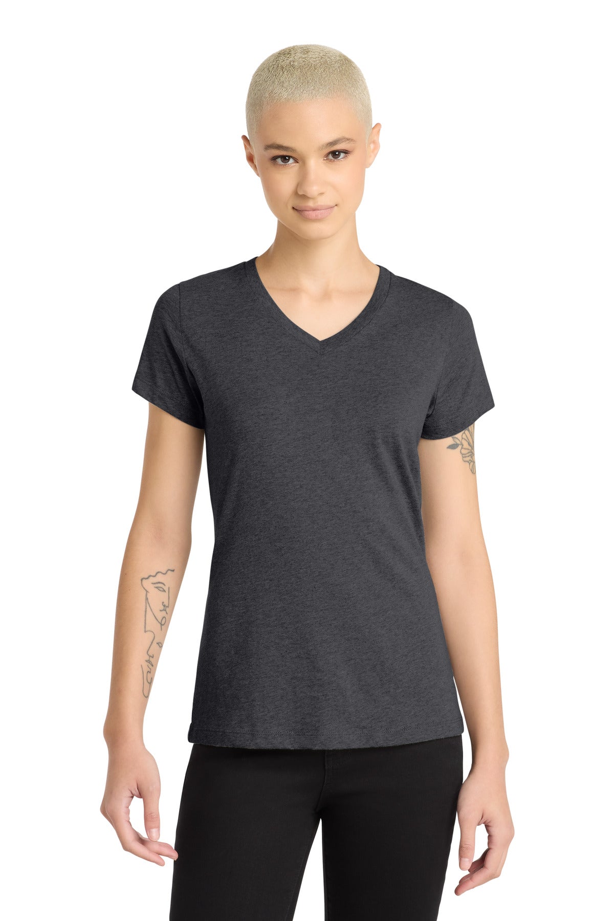 District® Women's Perfect Blend® CVC V-Neck Tee