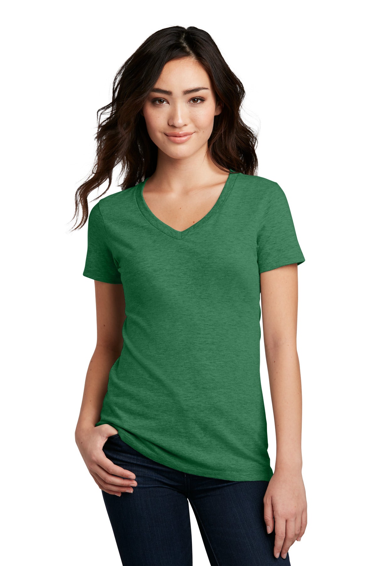 District? Women's Perfect Blend? CVC V-Neck Tee. DM1190