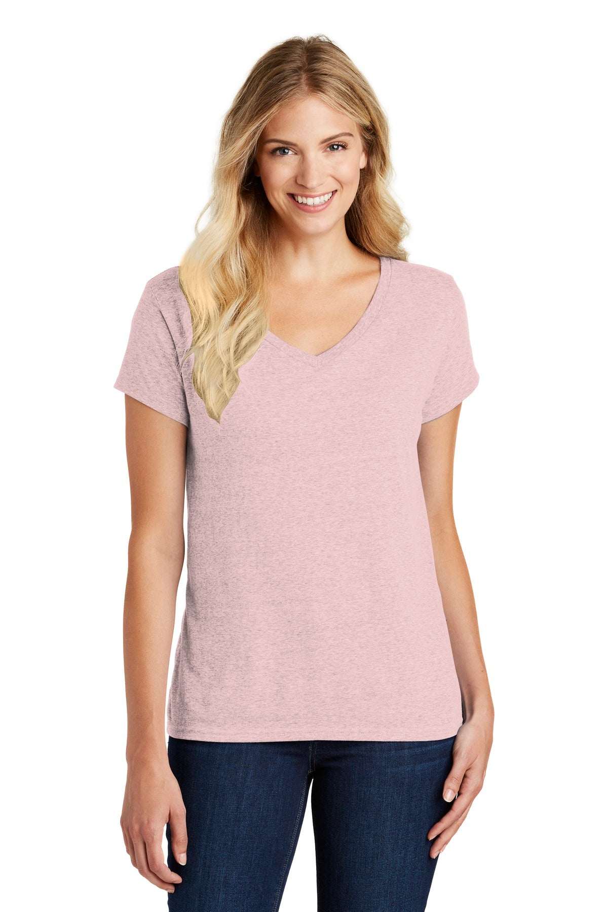 District? Women's Perfect Blend? CVC V-Neck Tee. DM1190