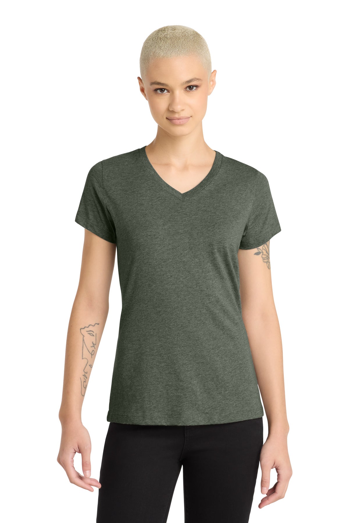 District® Women's Perfect Blend® CVC V-Neck Tee