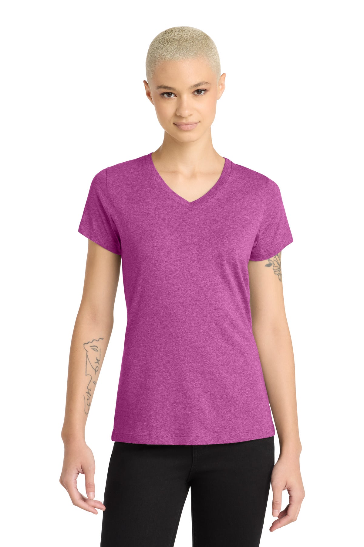District® Women's Perfect Blend® CVC V-Neck Tee