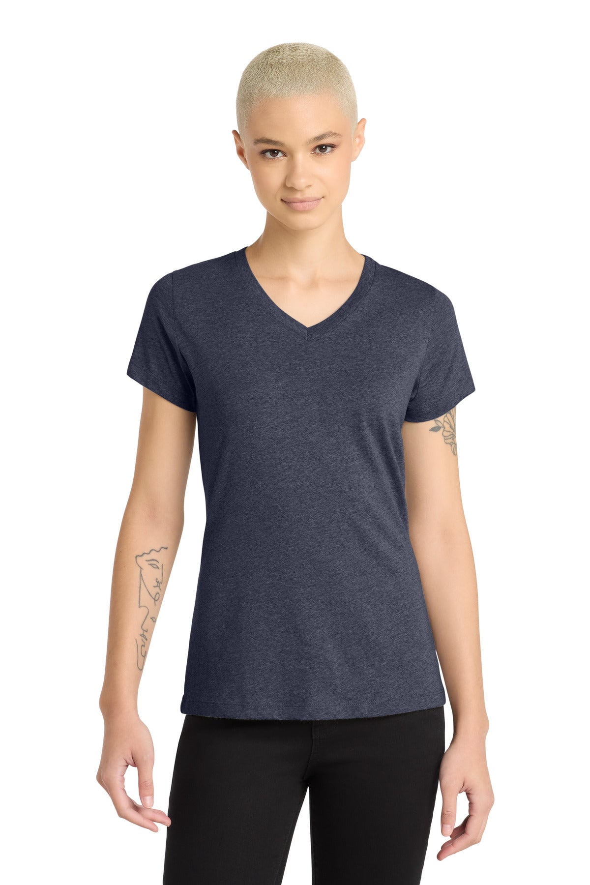 District® Women's Perfect Blend® CVC V-Neck Tee
