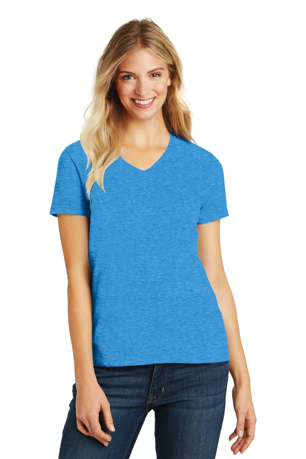 District? Women's Perfect Blend? CVC V-Neck Tee. DM1190