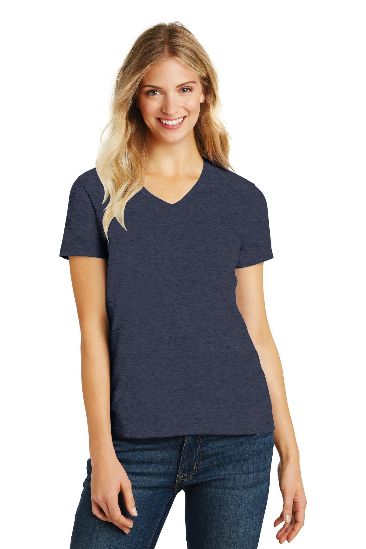 District? Women's Perfect Blend? CVC V-Neck Tee. DM1190