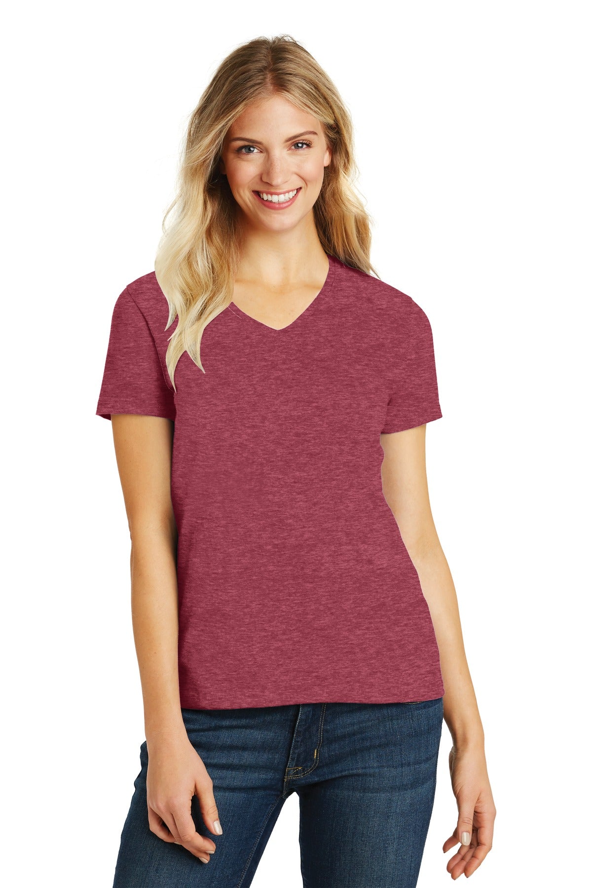District? Women's Perfect Blend? CVC V-Neck Tee. DM1190