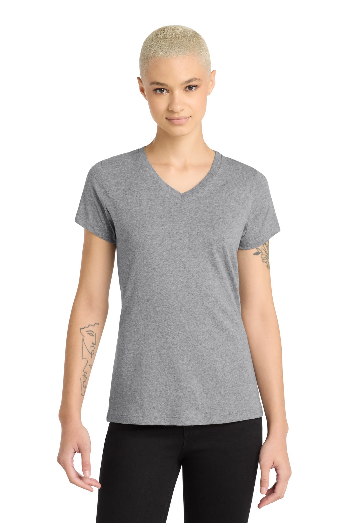 District® Women's Perfect Blend® CVC V-Neck Tee