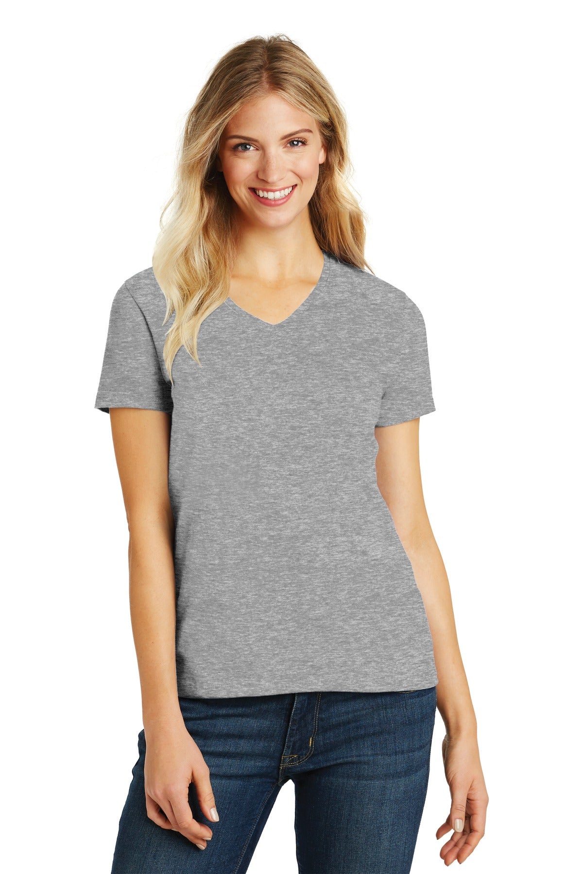 District? Women's Perfect Blend? CVC V-Neck Tee. DM1190