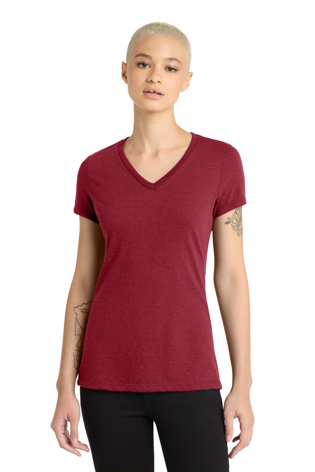 District® Women's Perfect Blend® CVC V-Neck Tee
