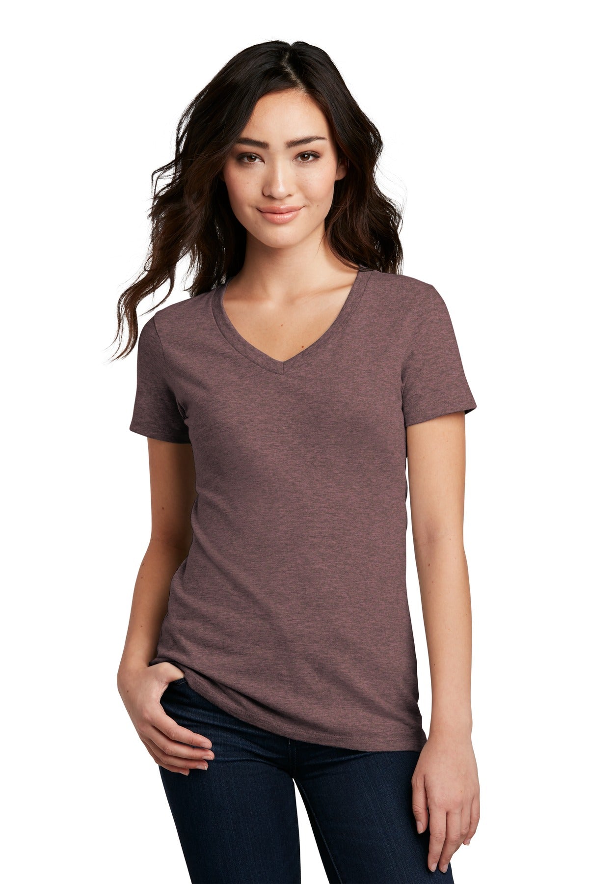 District? Women's Perfect Blend? CVC V-Neck Tee. DM1190