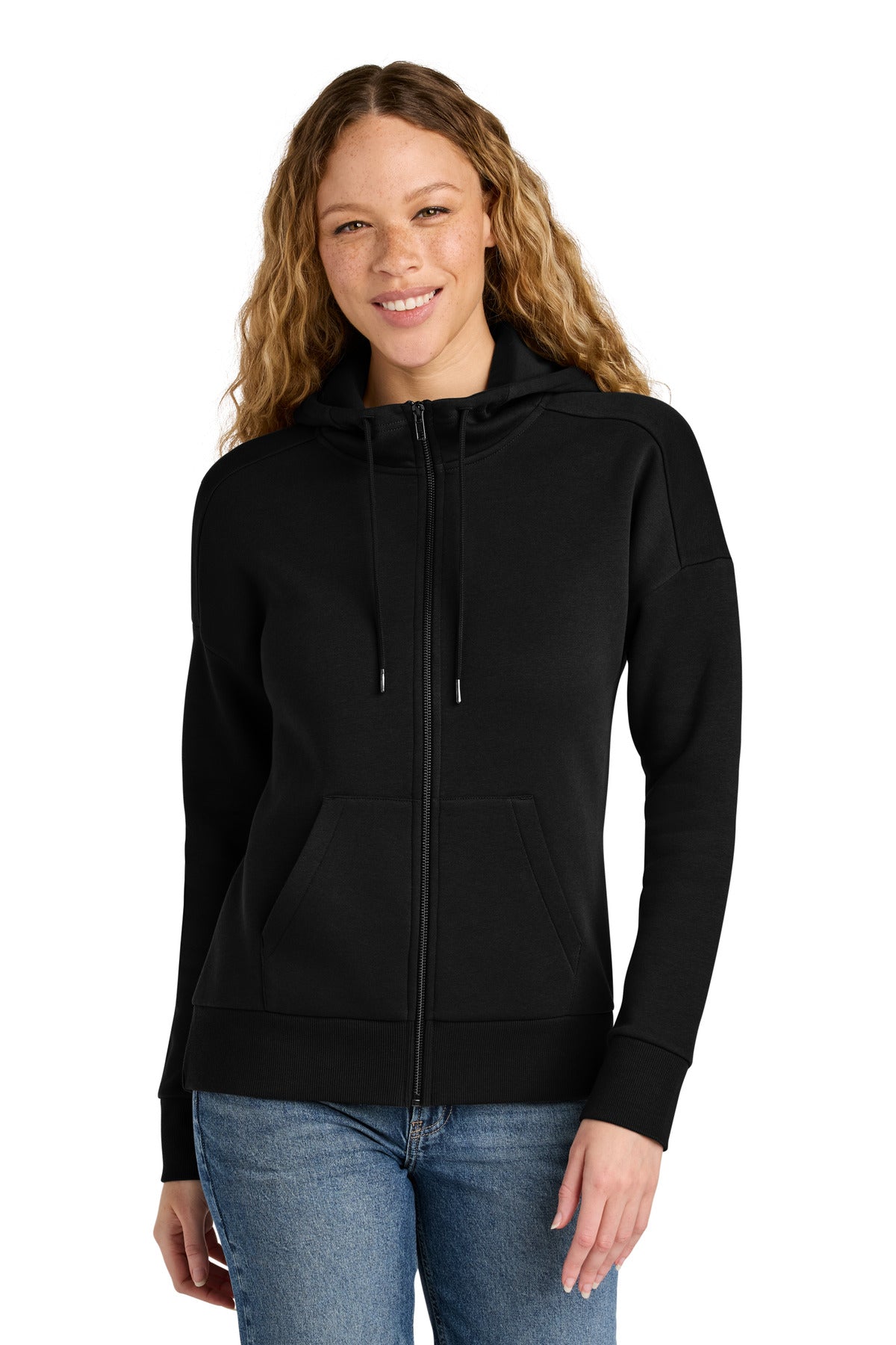 District ® Women's Perfect Weight ® Fleece Drop Shoulder Full-Zip Hoodie