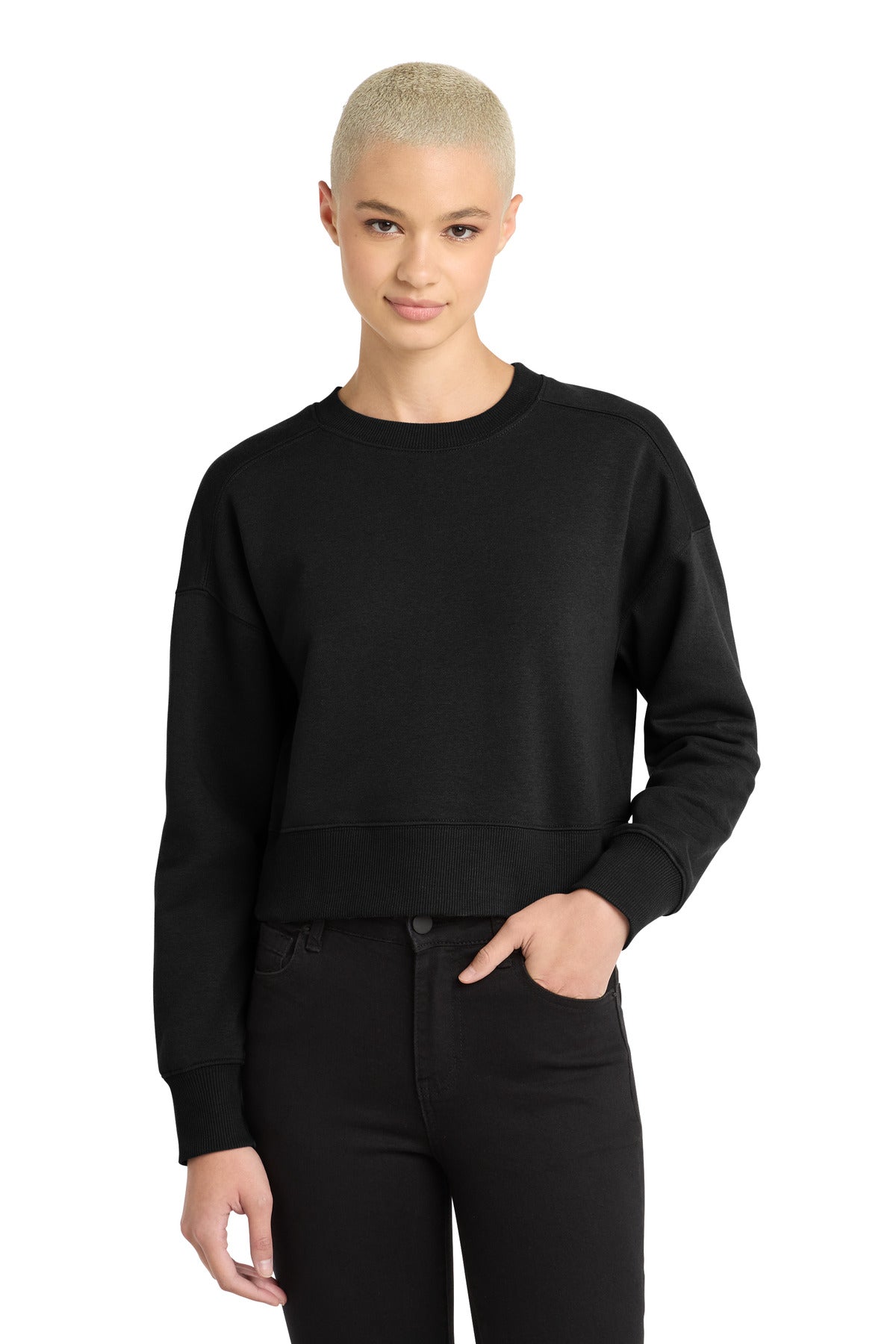 District ® Women's Perfect Weight ® Fleece Cropped Crew