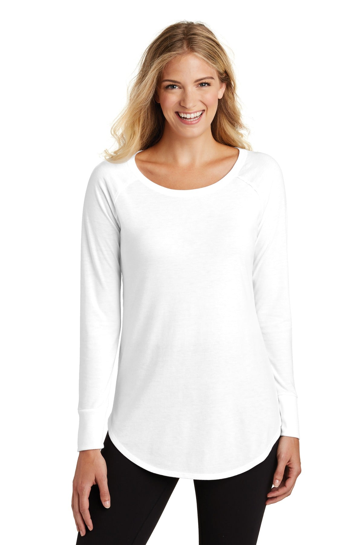 District ? Women's Perfect Tri ? Long Sleeve Tunic Tee.