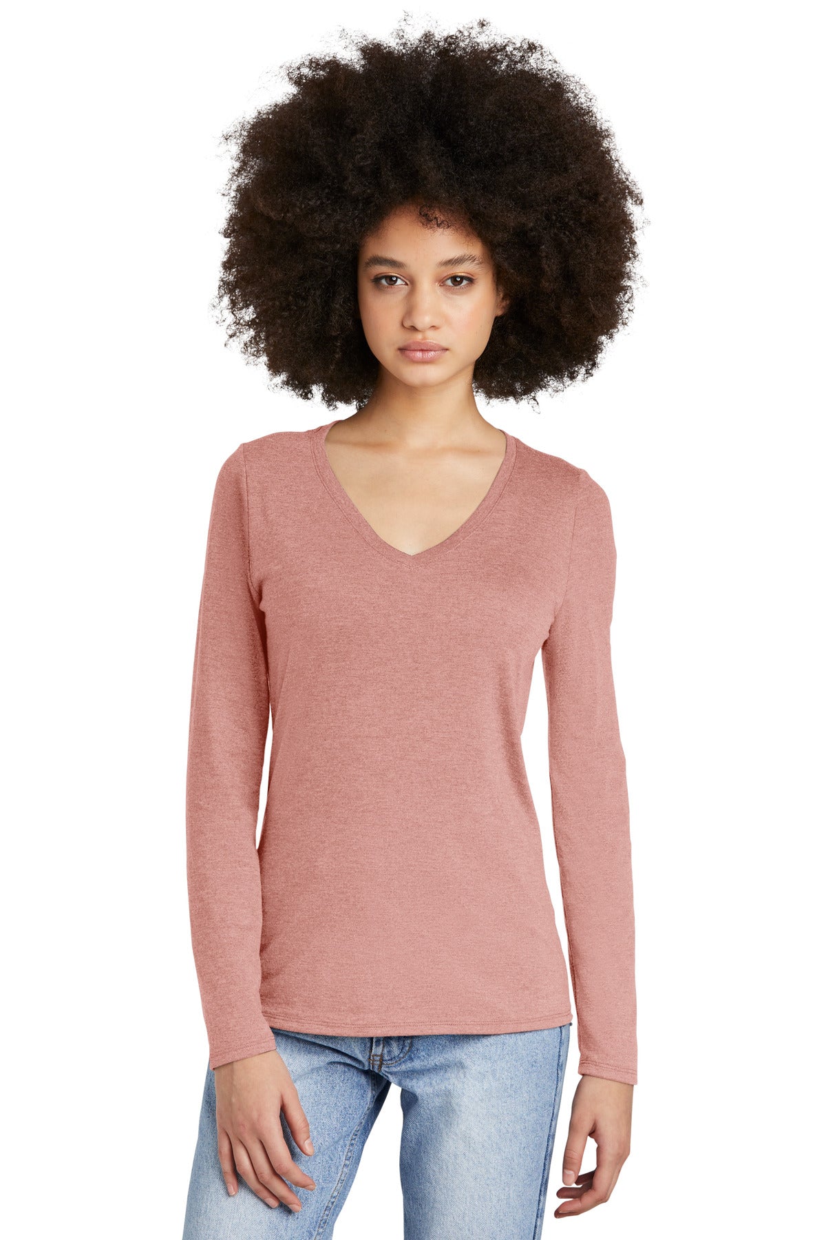 District? Women's Perfect Tri? Long Sleeve V-Neck Tee D