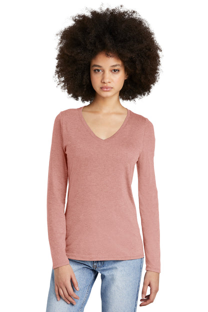 District? Women's Perfect Tri? Long Sleeve V-Neck Tee D