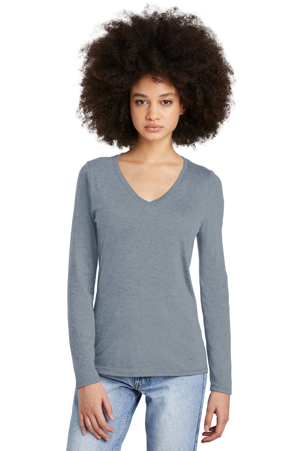 District? Women's Perfect Tri? Long Sleeve V-Neck Tee D